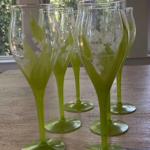 Lily of the Valley Wine Glass Set of 6